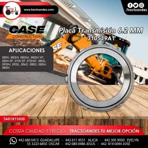 Placa, Transmisión 6.2MM - 310519A1