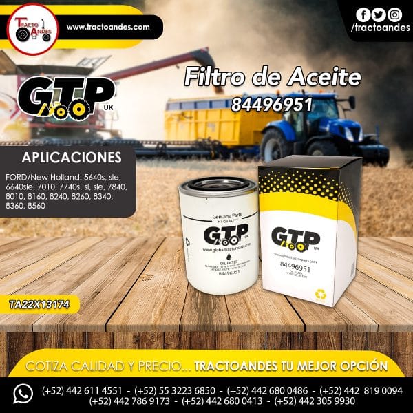 Filtro de Aceite - 84496951