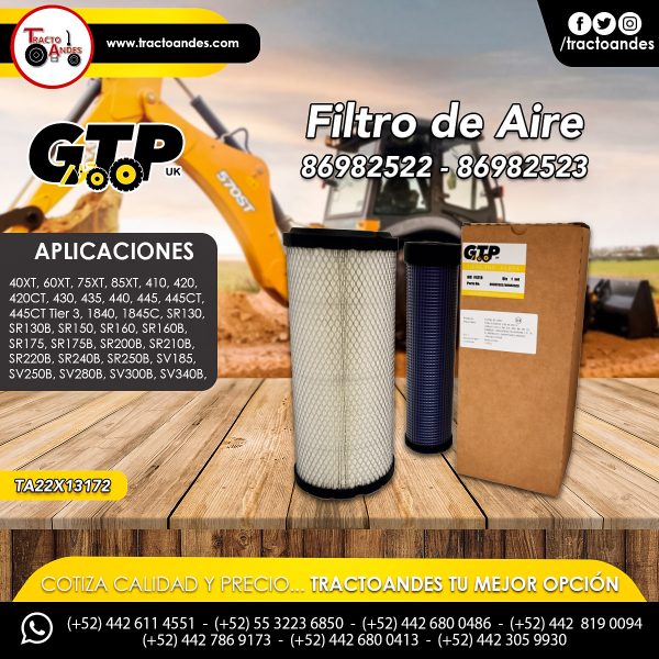 Filtro de Aire - 86982522 - 86982523