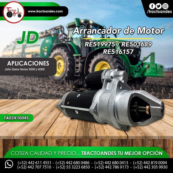 Arrancador de Motor - RE519975 - RE519975 - RE501689 - RE516157