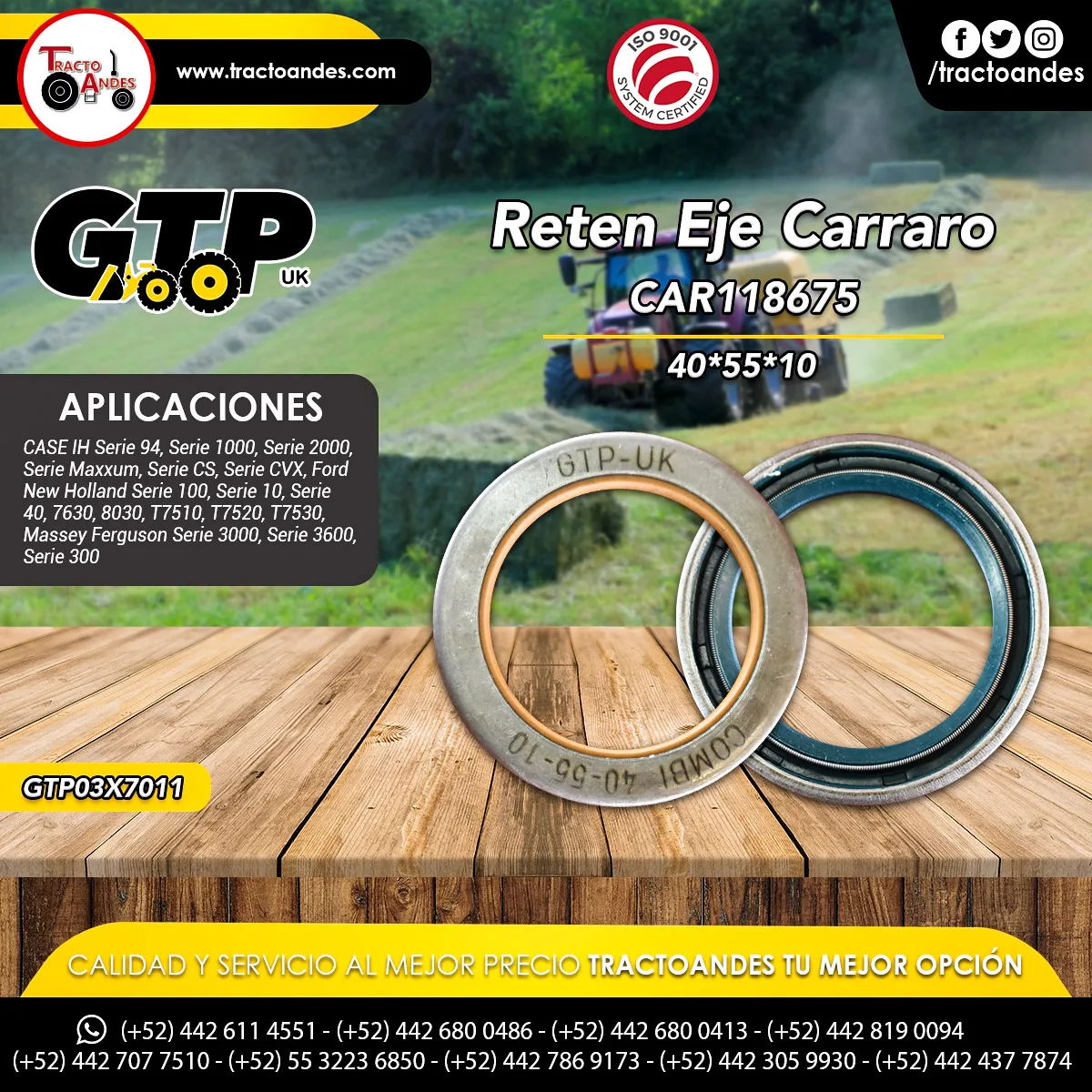 Reten Eje Carraro CAR118675