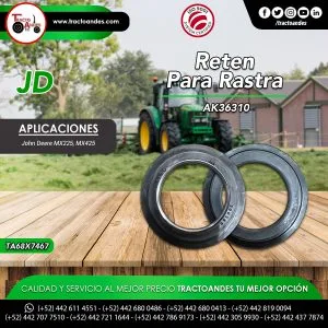Refacciones John Deere, Refacciones Agrícolas, Reten para Rastra - AK36310
